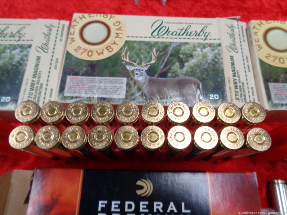 4 Box 270 Weatherby Magnum WBY MAG Ammo Ammunition 80rds Boxes WE TRADE BUY-img-4