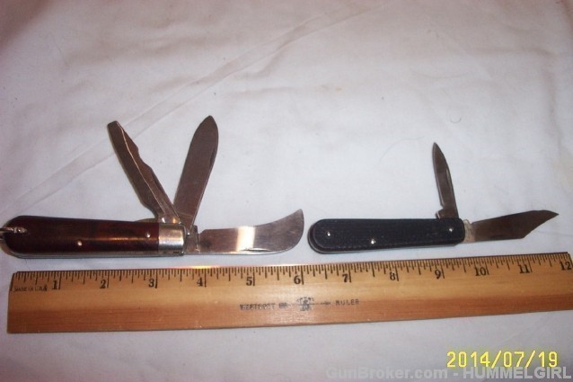 2 VINTAGE COLONIAL 2-BLADE POCKET KNIVES ELECTRIC!-img-0