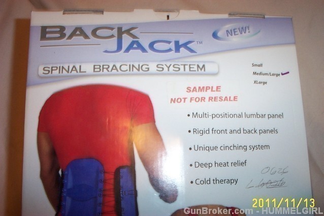 NEW IN BOX BACK JACK SPINAL BRACING SYSTEM M/LARGE-img-1