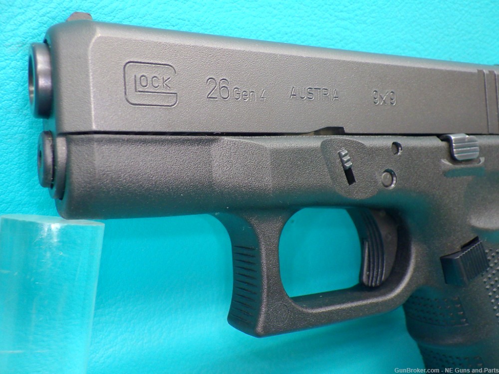 Glock 26 Gen 4 9mm 3.46"bbl Pistol W/ Box + 2 Mags-img-8