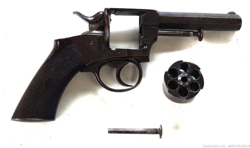 WEBLEY SOLID FRAME REVOLVER - ANTIQUE WITH AMMO-img-6