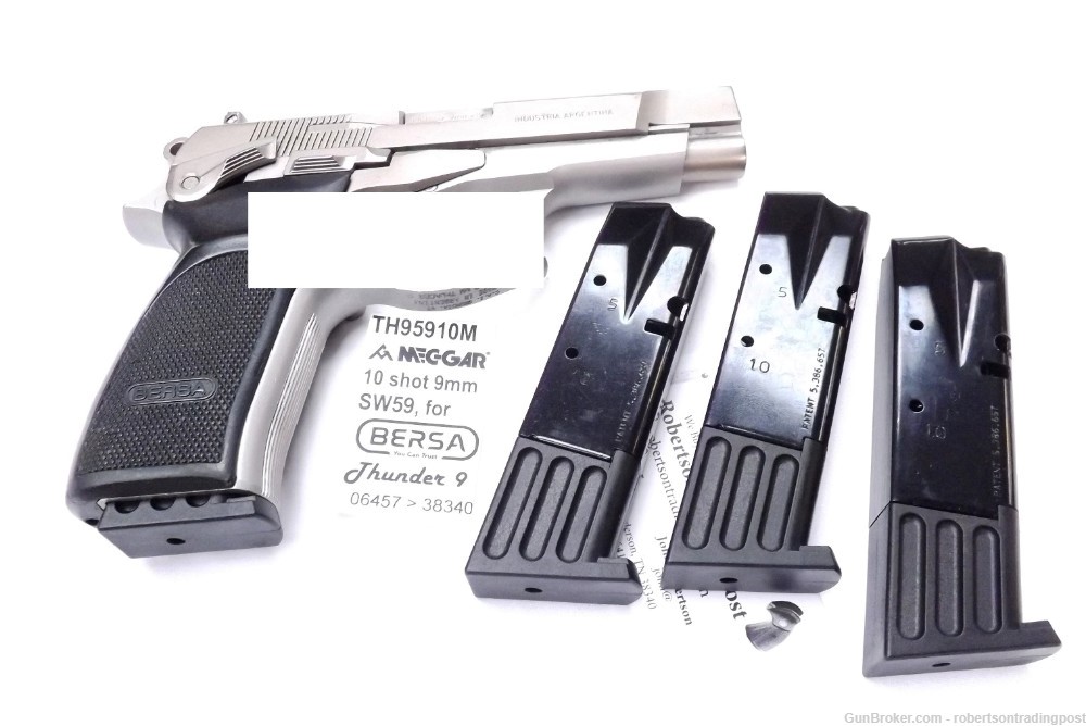Mec-Gar 10 Shot Magazine fits Bersa Thunder 9 Pistols 9mm S&W 59 5906 Mod-img-8