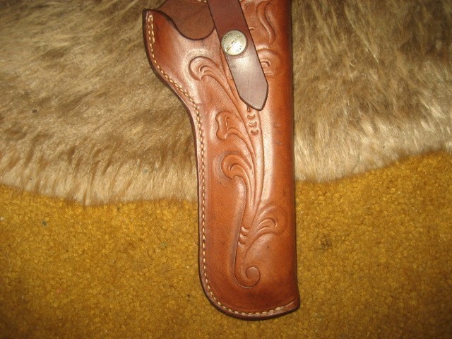 VINTAGE GEO. LAWRENCE HOLSTER .22 auto 6 3/4" !-img-1
