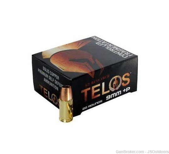 G2 RESEARCH 9MM +P 92GR COPPER HOLLOW POINT TELOS 20 ROUNDS-img-0