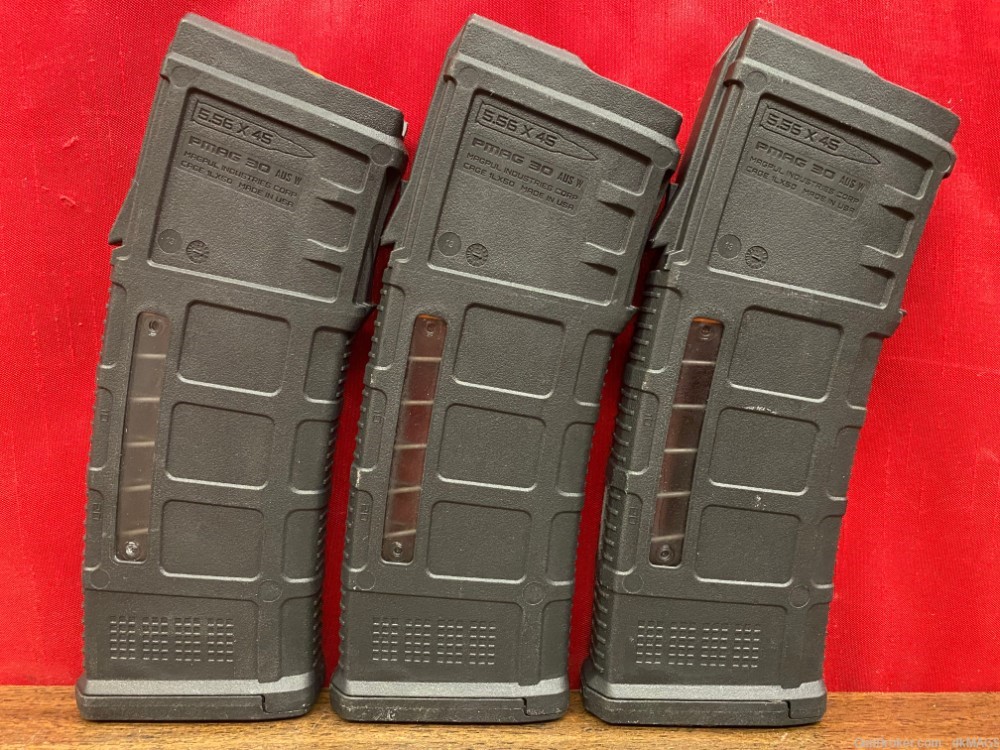 3 Magpul M3 Steyr AUG 5.56/.223 30rd Windowed PMAG Magazines Mags Clips Blk-img-0