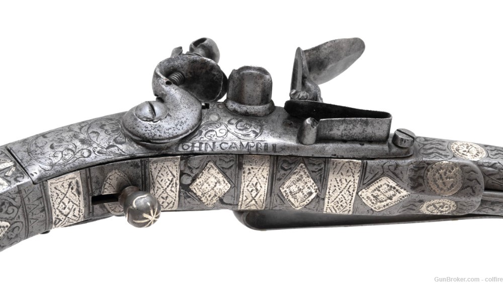 Beautiful Early Large Scottish Pistol by John Campbell of Doune (AH6514)-img-2
