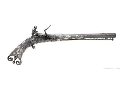 Beautiful Early Large Scottish Pistol by John Campbell of Doune (AH6514)