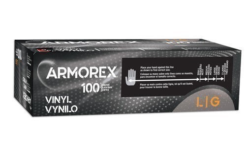 Armorex Hypoallergenic Lg Vinyl Disposable Gloves Latex/Powder Free 100Ct-img-3
