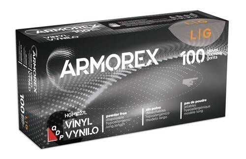 Armorex Hypoallergenic Lg Vinyl Disposable Gloves Latex/Powder Free 100Ct-img-0