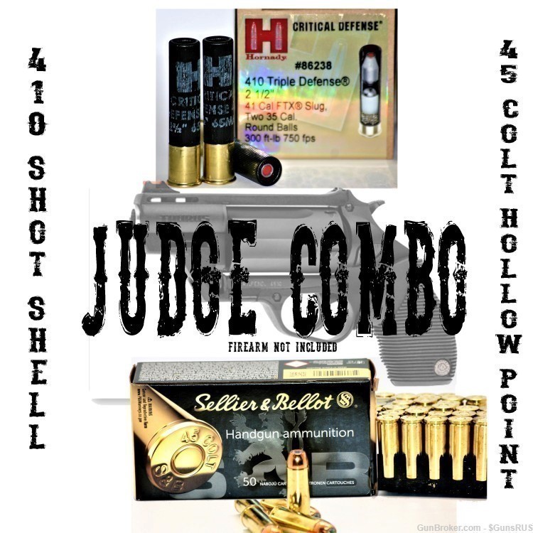 45 Colt & 410 Judge Combo Sellier Bellot 45LC JHP + 410 Critical Def 70 RDS-img-0