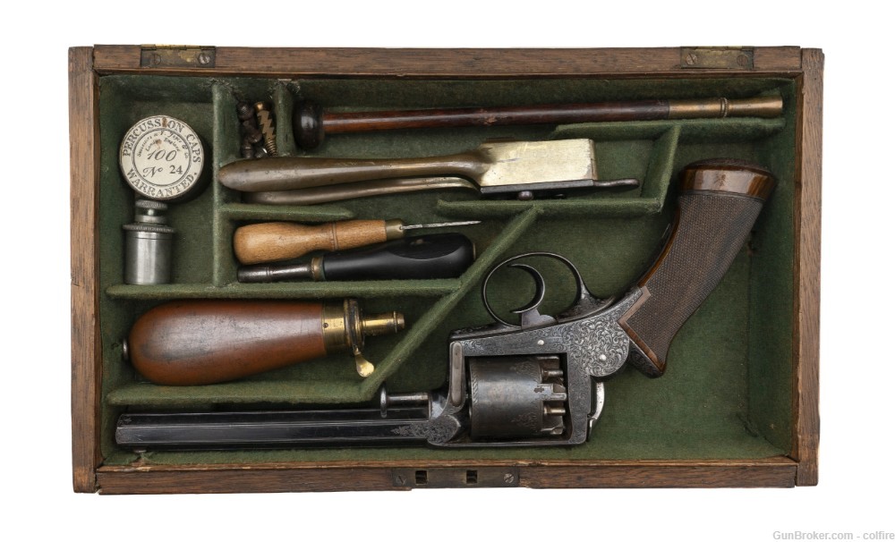 Factory Cased and Engraved Adams revolver (AH5870)-img-0