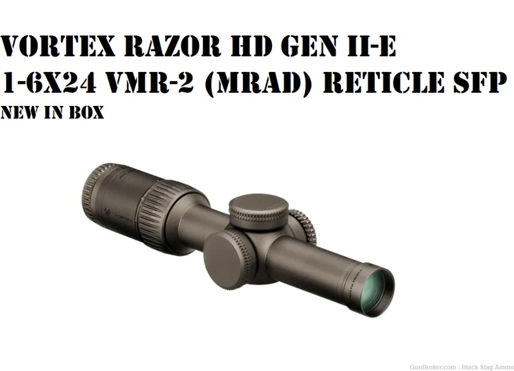 New Vortex Razor RZR-1600 GEN II HD-E 1-6x24 VMR-2 MRAD 1-6x24mm-img-0