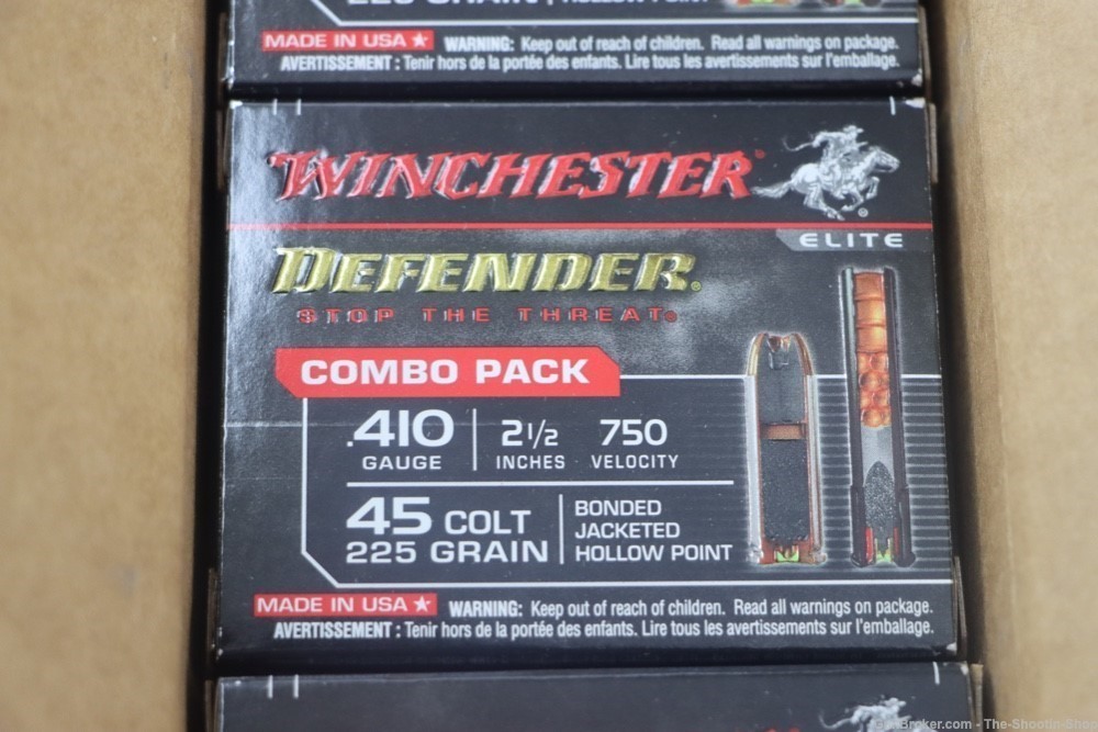 Winchester Defender Elite 410GA & 45LC Ammunition 200RD Ammo Case 45 COLT-img-2