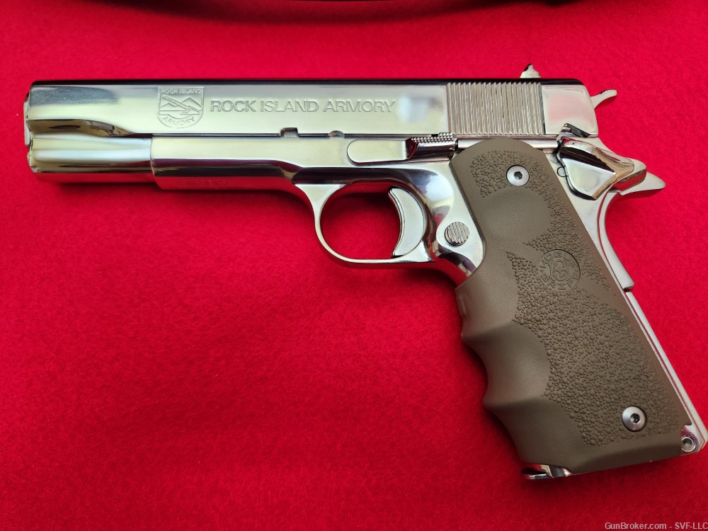 Rock Island Armory Armscor 1911A1 5" 45 Auto ACP Nickel (EXCELLENT ...