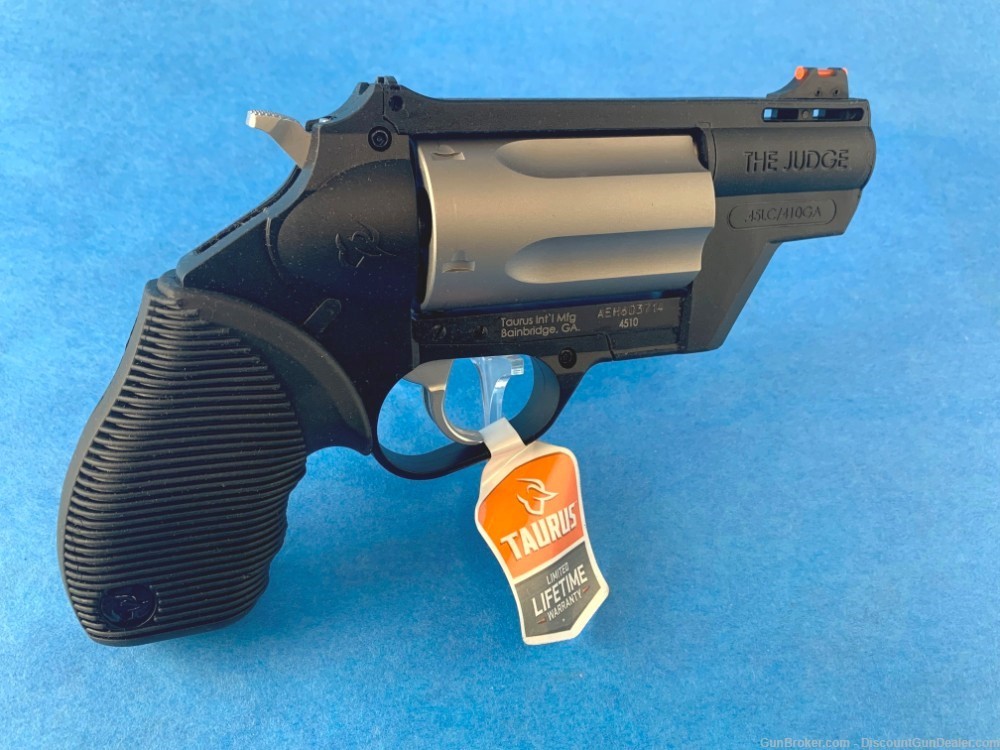 Taurus Judge Public Defender Poly 2.5" Black/Silver .45 Colt / .410 5 Rd-img-0