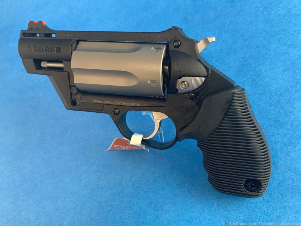 Taurus Judge Public Defender Poly 2.5" Black/Silver .45 Colt / .410 5 Rd-img-1