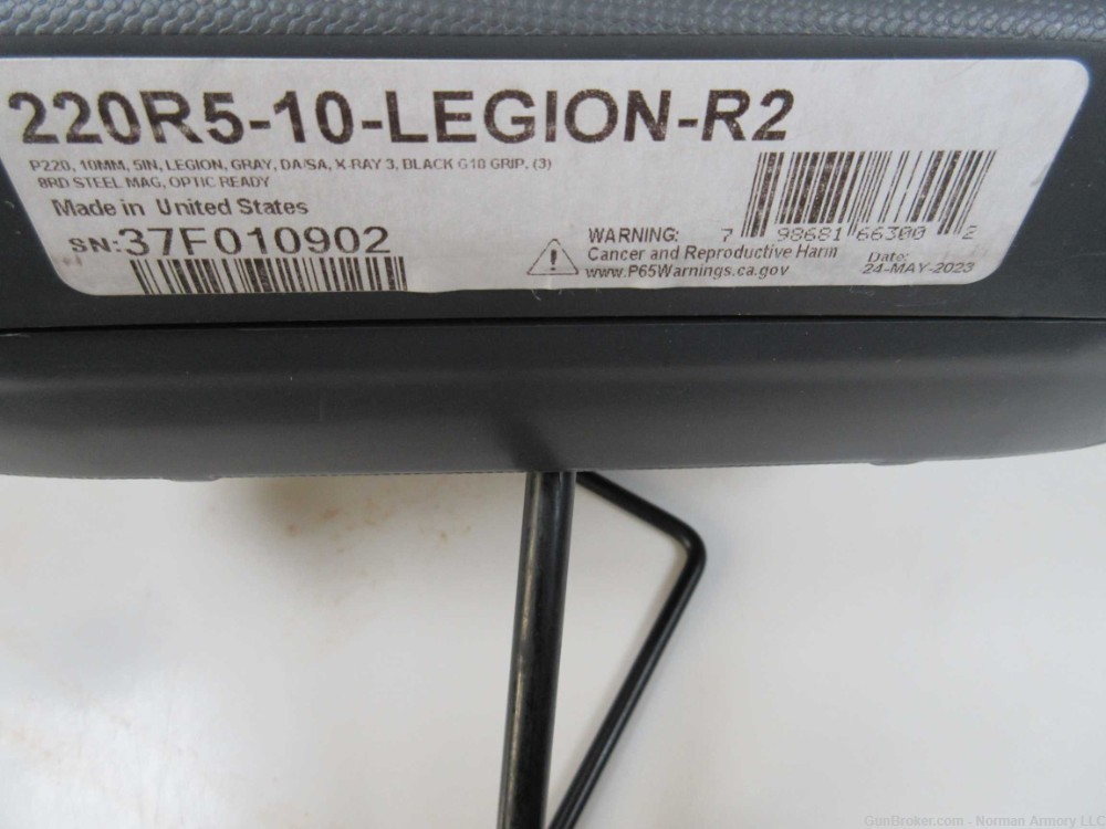 Sig Sauer P220 10mm Legion 5" 3-8rd mags optic ready night sights DA/SA-img-7
