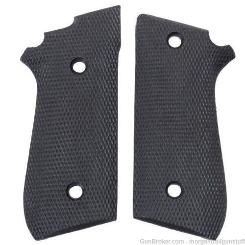 Uncle Mikes Checkered  Rubber Grips For Taurus PT92 PT99 Early No Decocker -img-0