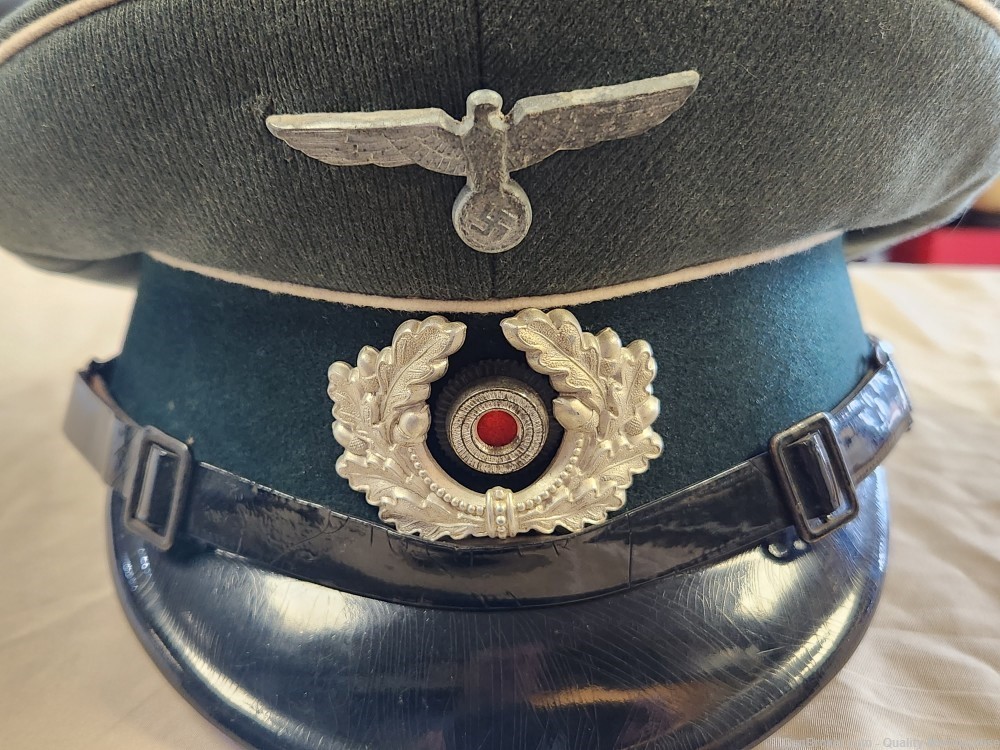 GERMAN WWII Wehrmacht EM/NCO VISOR CAP-img-1
