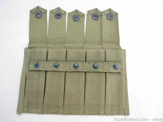 original WWII Thompson SMG 20rd magazine pouch-img-6