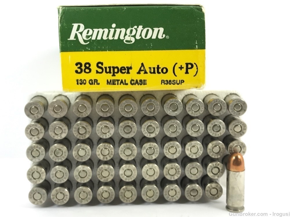 1974-84 Remington .38 Super Auto +P 130 Gr Metal Case FULL Box 953-LP-img-0