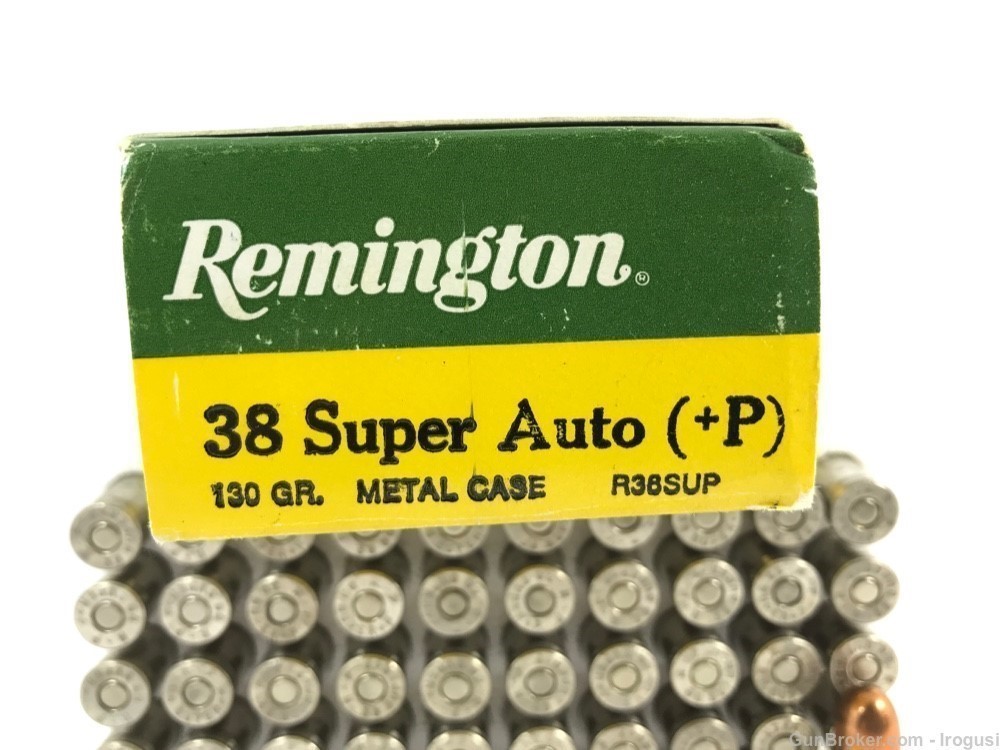 1974-84 Remington .38 Super Auto +P 130 Gr Metal Case FULL Box 953-LP-img-6