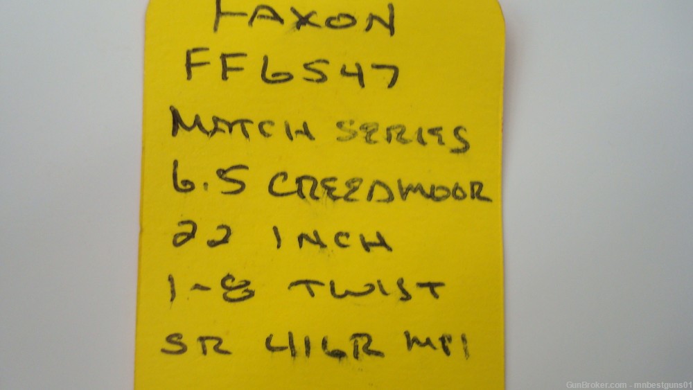Faxon Firearms Match Series 6.5 Creedmoor 22 Inch 1-8 Twist Barrel-img-6