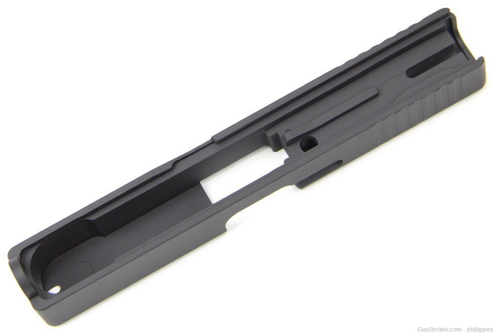 Slide for Glock 19 Gen3 w/ Dovetail & OEM Rear Serrations in Black Cerakote-img-1
