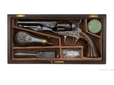 Factory Engraved Cased Colt 1862 Police Presentation (C11561)