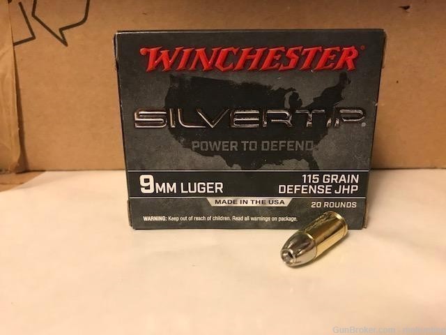 Winchester W9MMST 9mm Luger 115gr Silvertip JHP 200 Rounds-img-0