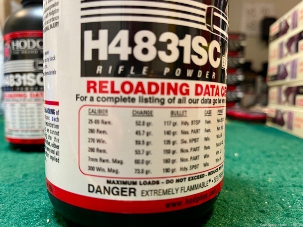 2 lbs of fresh Hodgdon H4831 SC Powder two 1 lb jugs H4831SC-img-1