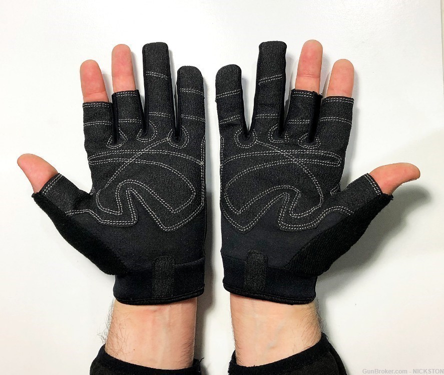 Large Size Tactical Gloves with Open Fingers Lightweight Breathable -Three5-img-5