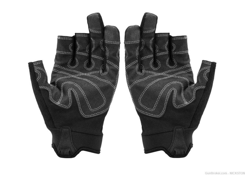 Large Size Tactical Gloves with Open Fingers Lightweight Breathable -Three5-img-1