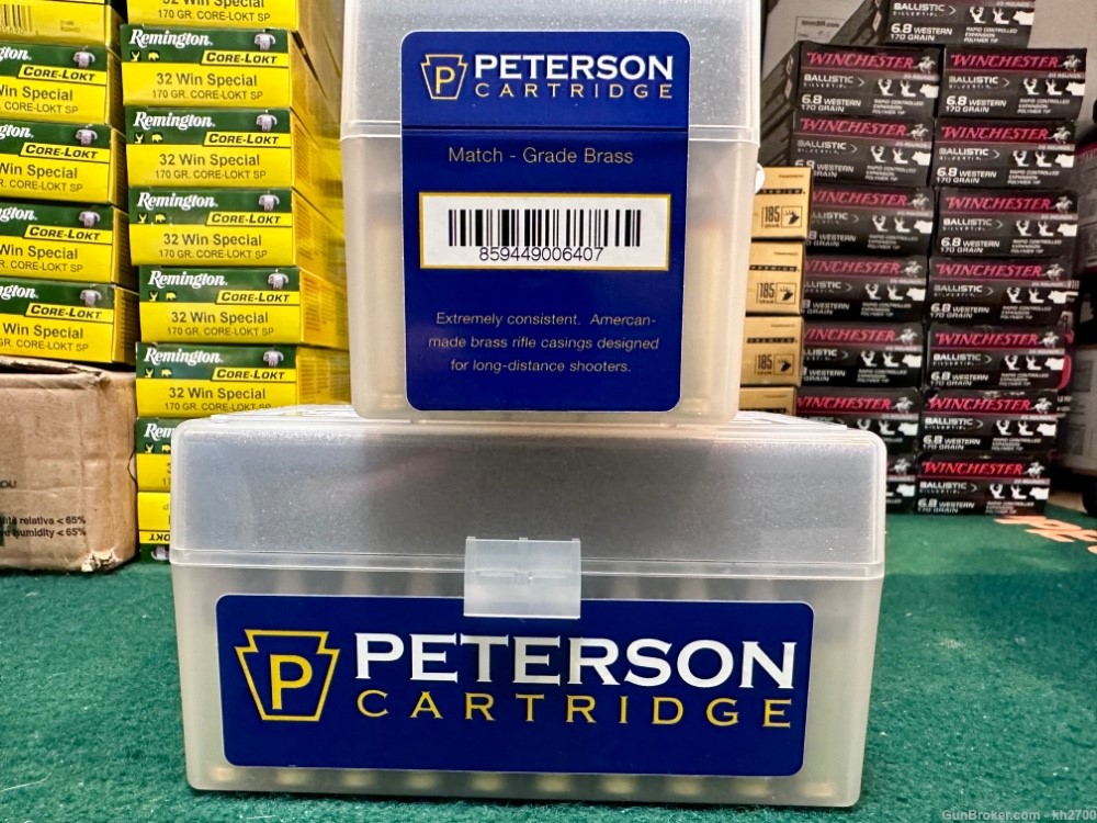 100 qty of 243 Win Peterson Brass 2 boxes of 50 each MADE IN THE USA-img-1