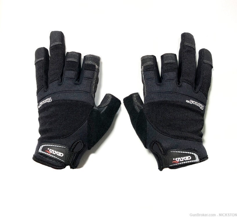 X-Large Size Tactical Gloves Open Fingers Lightweight Breathable -Three5-img-3