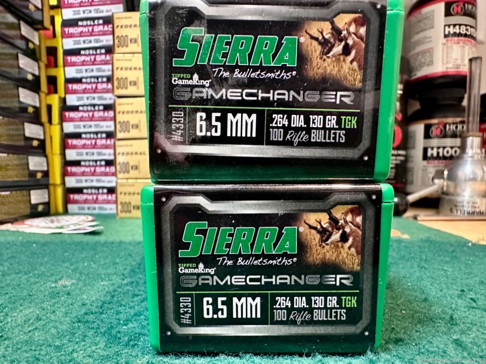 200 qty of 6.5 mm .264" 130 gr Sierra TGK bullets Tipped Gamechanger-img-0