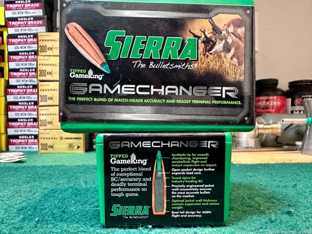 200 qty of 6.5 mm .264" 130 gr Sierra TGK bullets Tipped Gamechanger-img-1