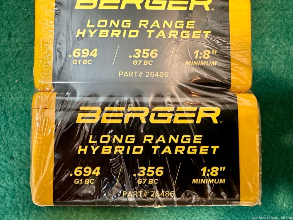 500 qty of 6.5 mm .264" 153.5 gr Berger Long Range Hybrid Target PRC-img-2