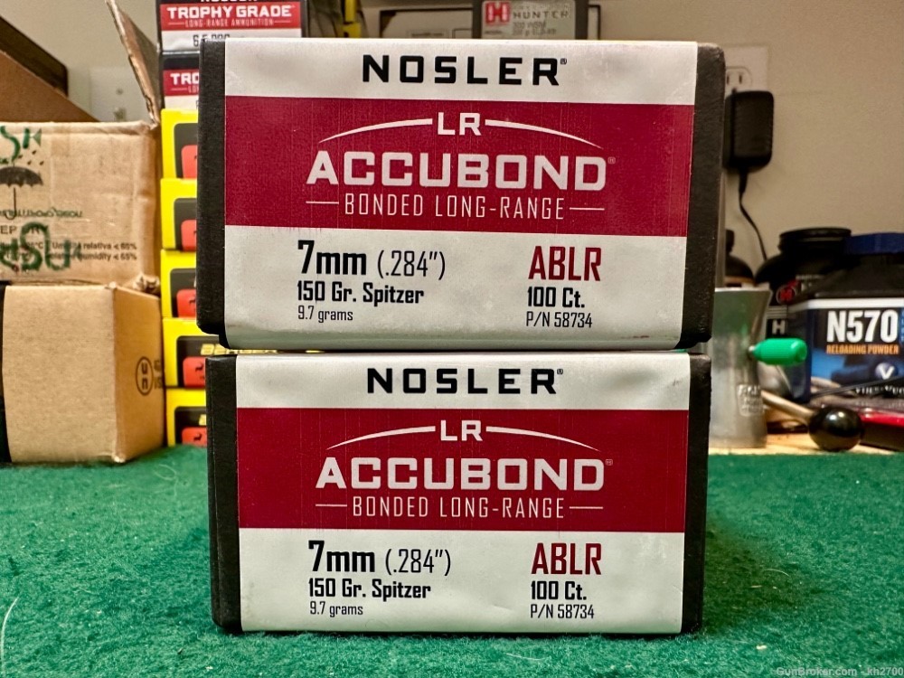200 7mm ,284" Nosler Accubond ABLR 150 gr bullets 7mm Rem Mag, 280 Ackley-img-0
