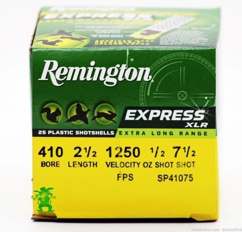 410 Bore 2½" No.7.5 Shot Remington EXPRESS .410 XLR Xtra Long Range 25 RDS-img-0