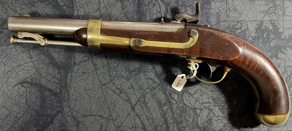 U.S. Contract H. Aston Model 1842 Pistol Dated 1849-img-1
