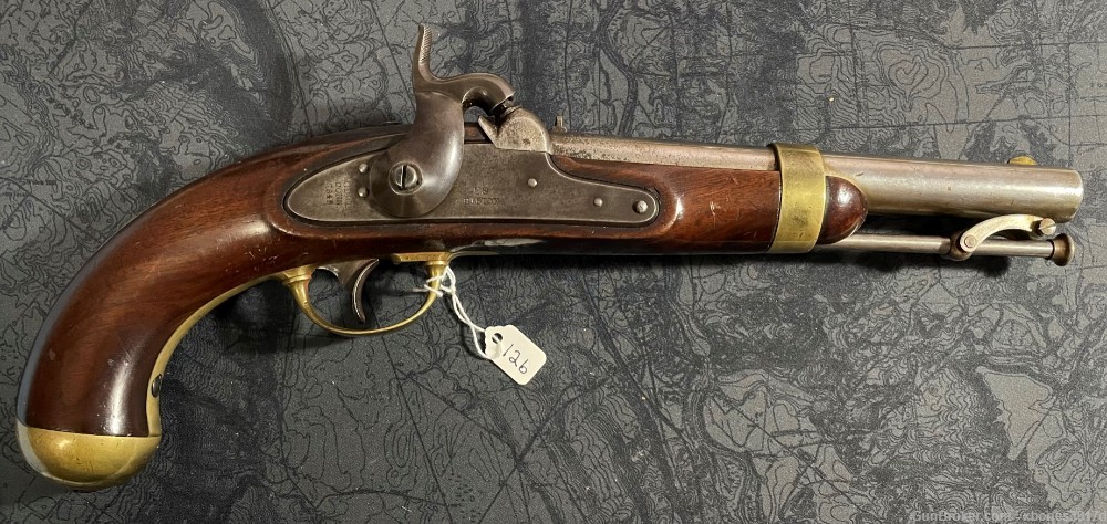 U.S. Contract H. Aston Model 1842 Pistol Dated 1849-img-0