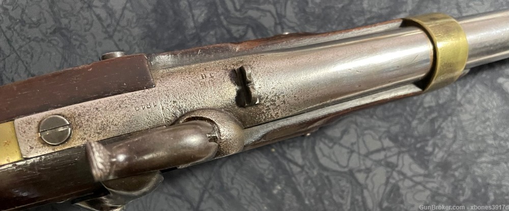 U.S. Contract H. Aston Model 1842 Pistol Dated 1849-img-6