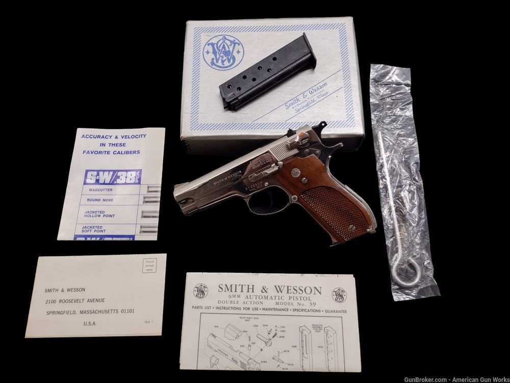 RARE Smith & Wesson Model 39 -2 9MM  Pistol Complete!  CAOK NO RES!-img-1
