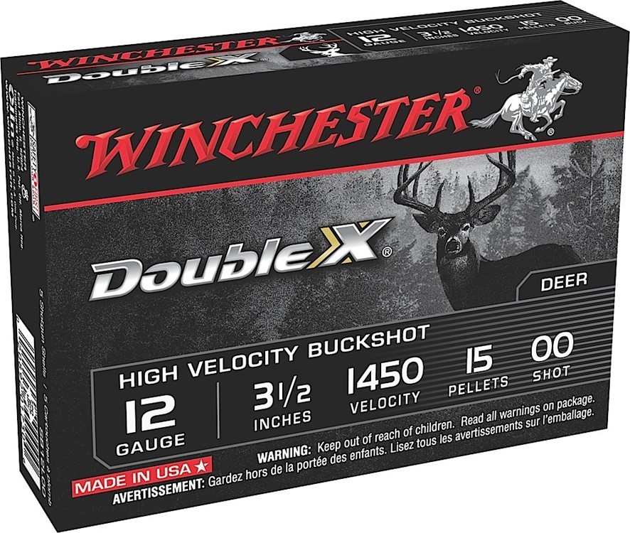 Winchester Double X 12GA 3.5in HI-Velocity 00BK Supreme-img-1