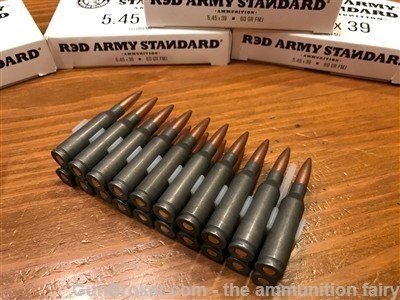 Ammunition Fairy !  5.45x39 60gr FMJ Red Army Standard #100-img-0