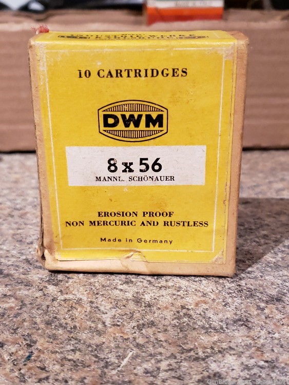 10 rounds sealed box vintage DWM 8x56 Mannlicher ammo ammunition COOL-img-0