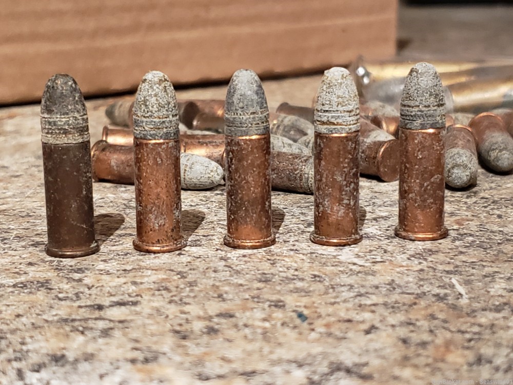 5 round pack 32 long rimfire ammo ammunition vintage Winchester stevens-img-0