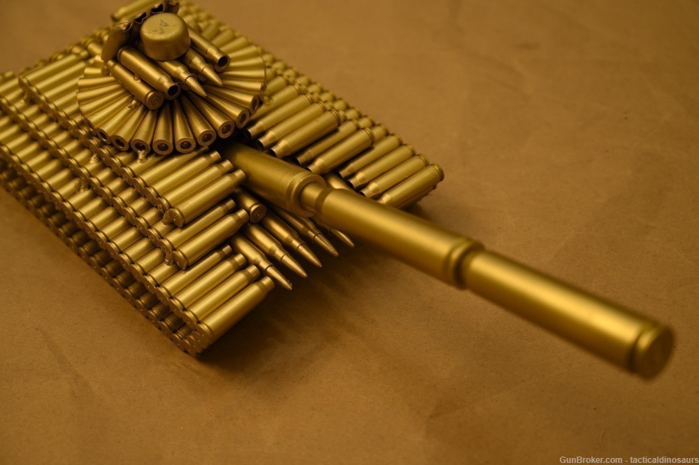 Hand made tank from ammo brass 7.62x39, 50 cal etc. Inert ammo made. AK AR-img-0