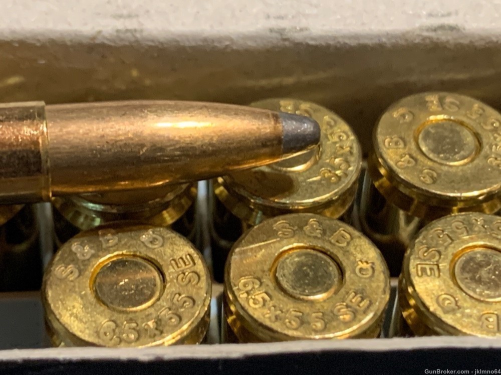 20 rounds of Sellier & Bellot 6.5 Swede 6.5x55mm Swedish 140gr SP ammo -img-3
